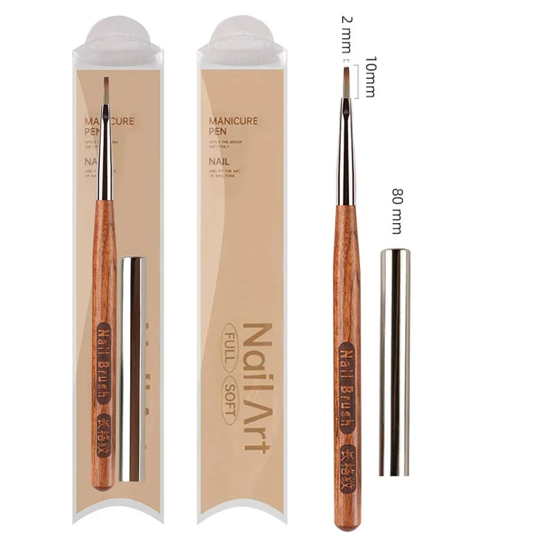 French Plaid Nail Art Brushes Set Line Grid Pattern Drawing Pen for DIY Design UV Gel Extension Manicure Painting Supplies - Curl and Collar