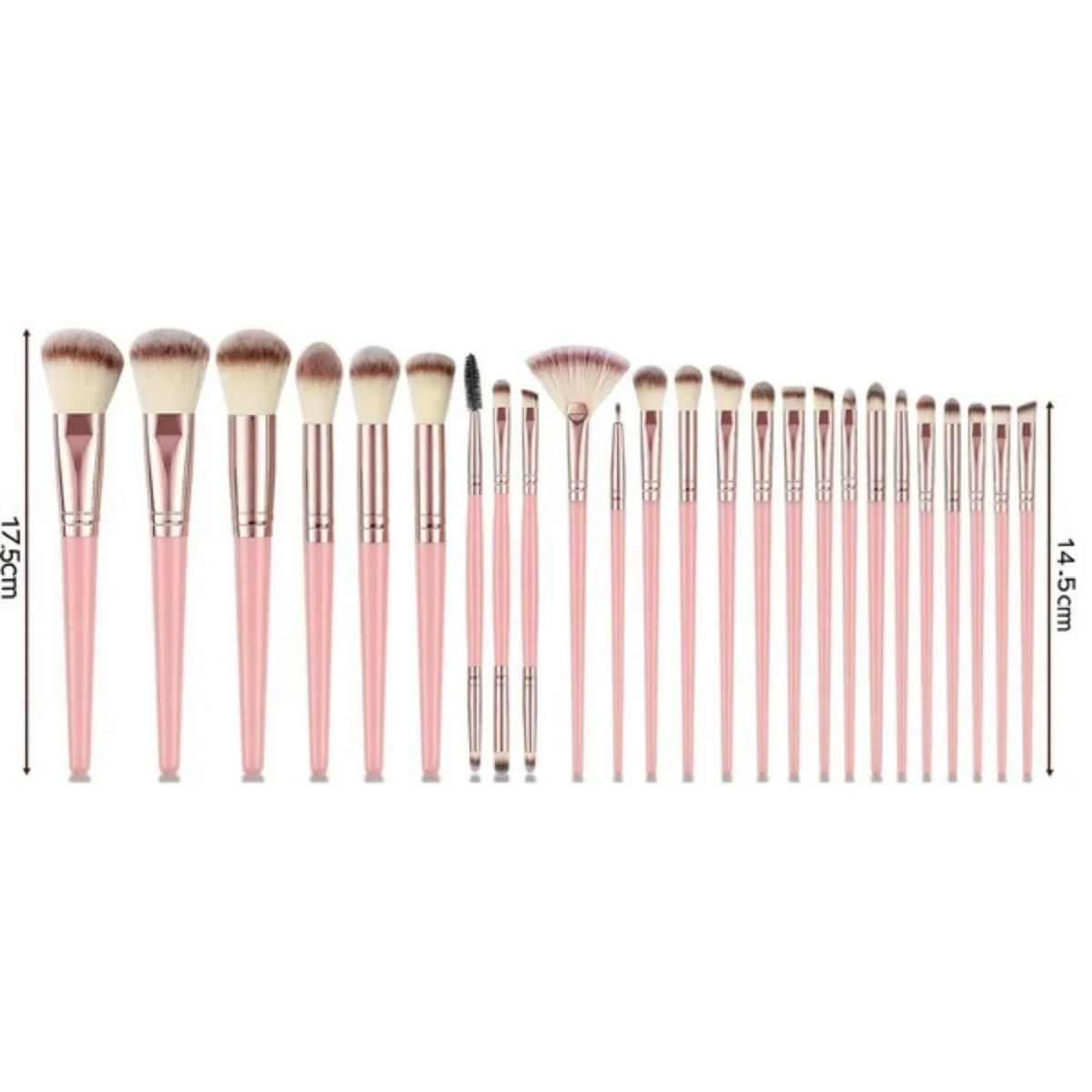 Professional Makeup Brushes Set, 25 pcs Makeup Brush Foundation Powder Eyeshadow - Curl and Collar
