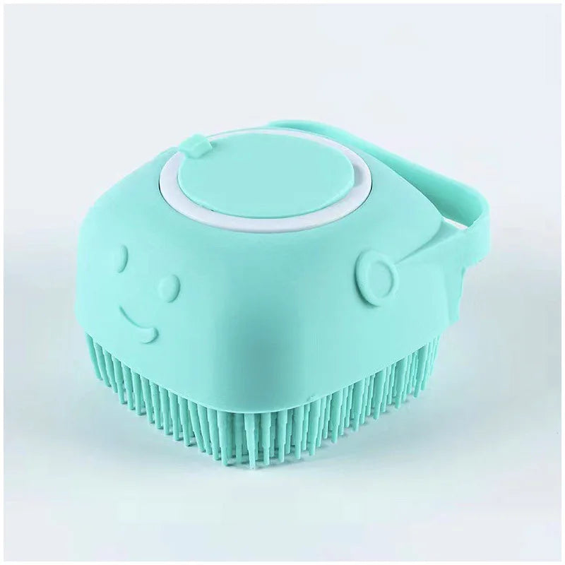 Bathroom Puppy Big Dog Cat Bath Massage Gloves Brush Soft Safety Silicone Pet Accessories for Dogs Cats Tools Mascotas Products - Curl and Collar
