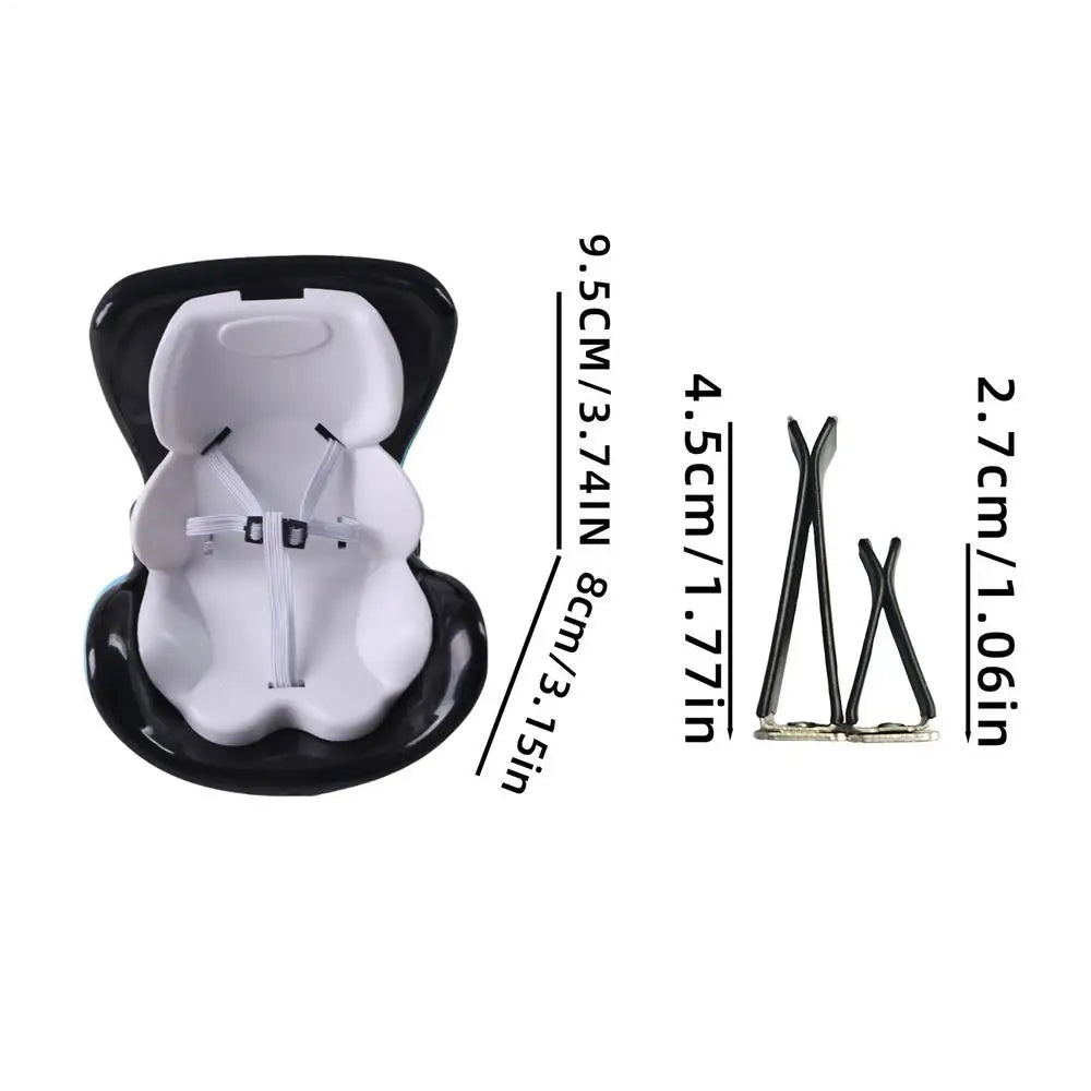 Hamster Car Seat for Small Animals Portable Carrier for Guinea Pig Hedgehog Chinchilla Ferret Travel Safety Cage Vehicle Perch - Curl and Collar