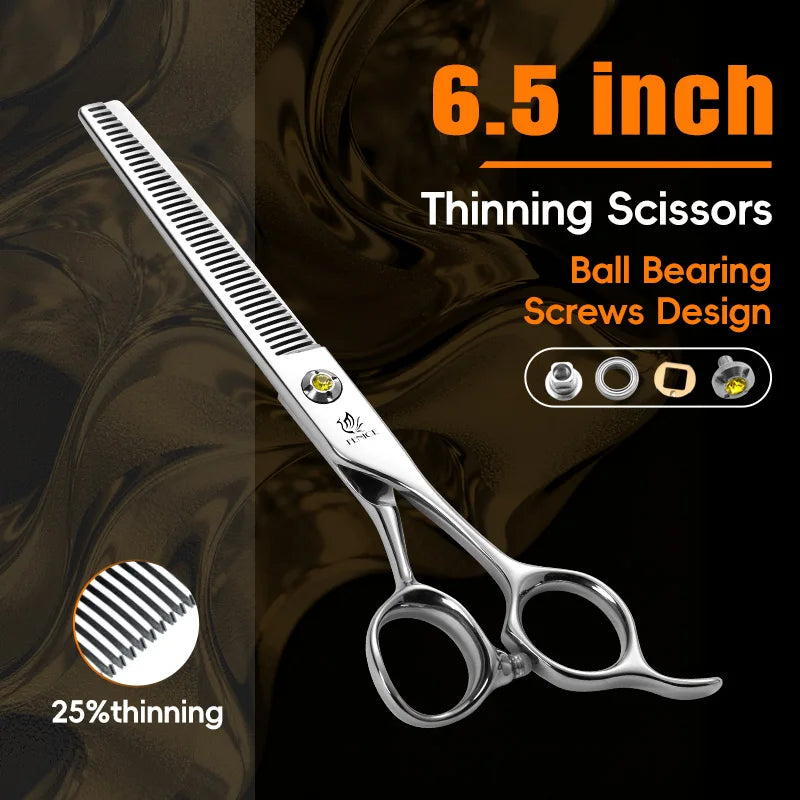 Fenice High-grade JP440C Alloy Steel 7.0/7.5 inch Pet Grooming Scissors Dog Hair Cutting Shears Tool for Pet Groomer Beautician - Curl and Collar