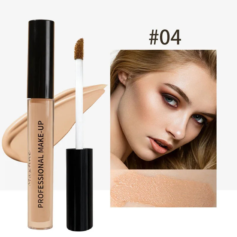 Liquid Concealer Matte High Coverage Waterproof Oil Control Moisturizing Long Lasting Concealer Professional Face Makeup - Curl and Collar