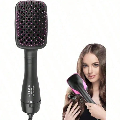 3-in-1 Styling Tool: Negative Ion Hot Air Straightener—Combines Straightening, Drying, and Smoothing Functions in One Device - Curl and Collar