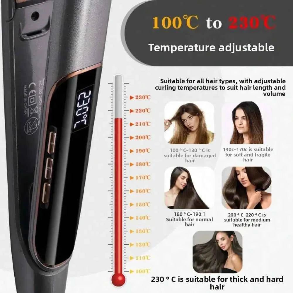 Hatteker Hair Straightener Curling Iron Hair Salon Hair Electric Splint Hair Puller Curling And Straightening Dual-Purpose Perm Cross-Border