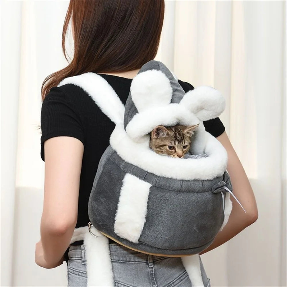 Outdoor Travel Chihuahua Puppy Dog Carrier Bacpack Winter Warm Pet Carrying Bags for Small Dogs Yorkshire Cat Nest Mascotas Home - Curl and Collar