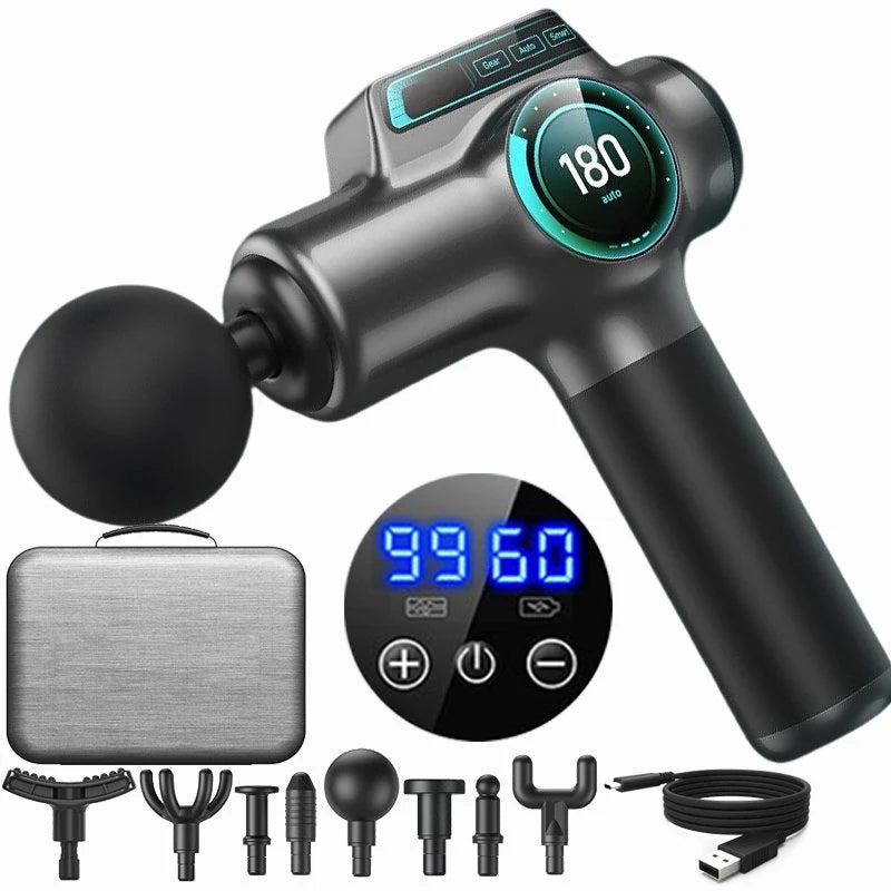 99 Speed Professional Muscle Massage Gun Massager Massager for Neck and Back Massage Instrument Dropshipping Fitness Equipment - Curl and Collar