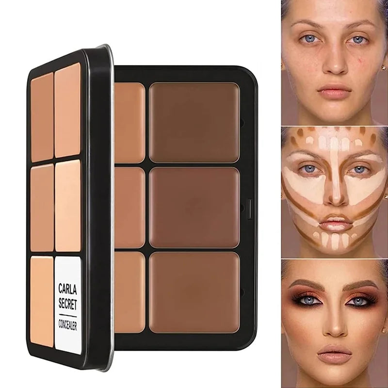 12 Color concealer Palette Matte Phosphor Outline Makeup Palette Cream foundation make-up Makeup Face Repair - Curl and Collar