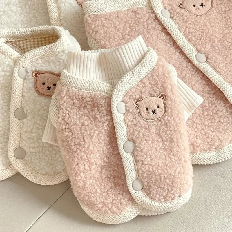 Winter Pet Dog Clothes Cute Bear Warm Dog Coat Sweatshirt Puppy For Small Medium Dogs Clothing Jacket French Bulldog Chihuahua - Curl and Collar