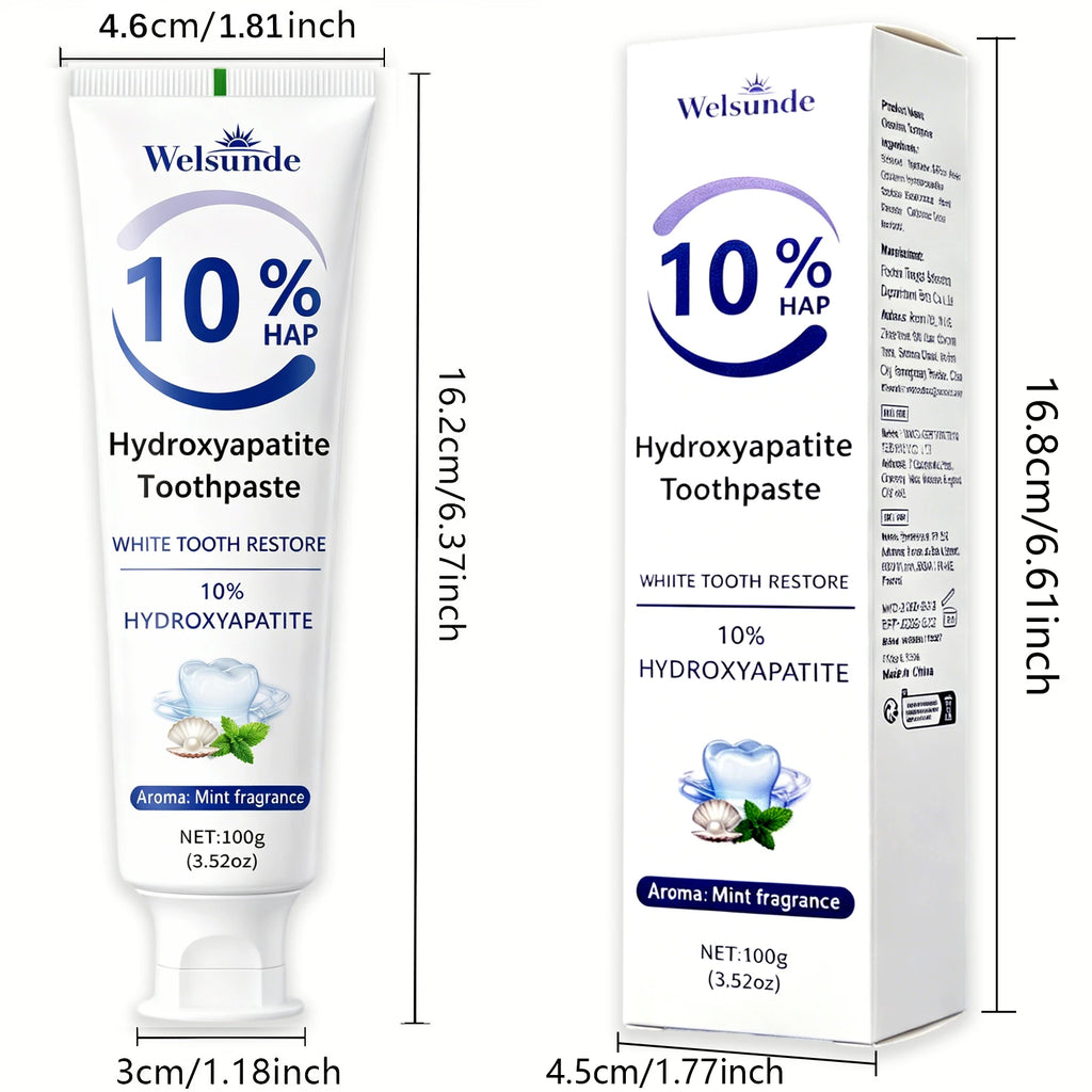 Powerful Whitening Toothpaste for Teeth & Deep Cleaning - Natural Mint Flavor, Breath Freshness, Micro-Polishing, Gentle on Sensitive Tooth & Gums, Oral Health, Specialized Dental Care, Suitable for Everyone, Perfect for Dail - Curl and Collar