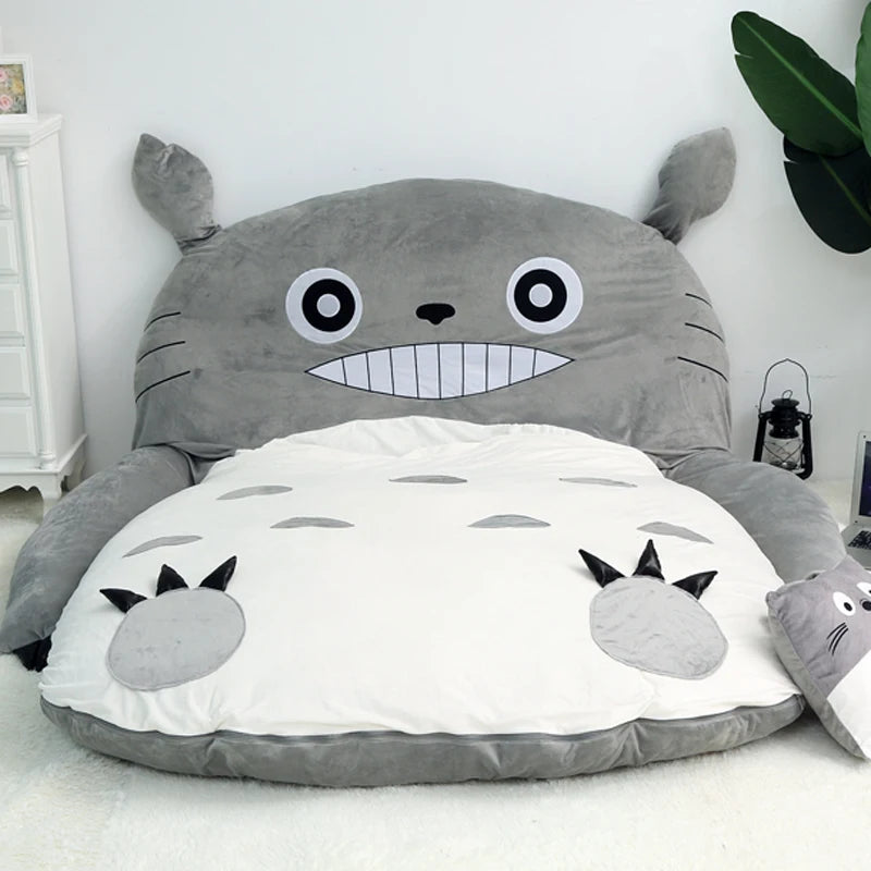 Cartoon Cute Lazy Sofa Bed Comfortable Use For Children Tatami Mattress Double Bunk Bed Divine Sleeping Mat Internet Famous Bed - Curl and Collar