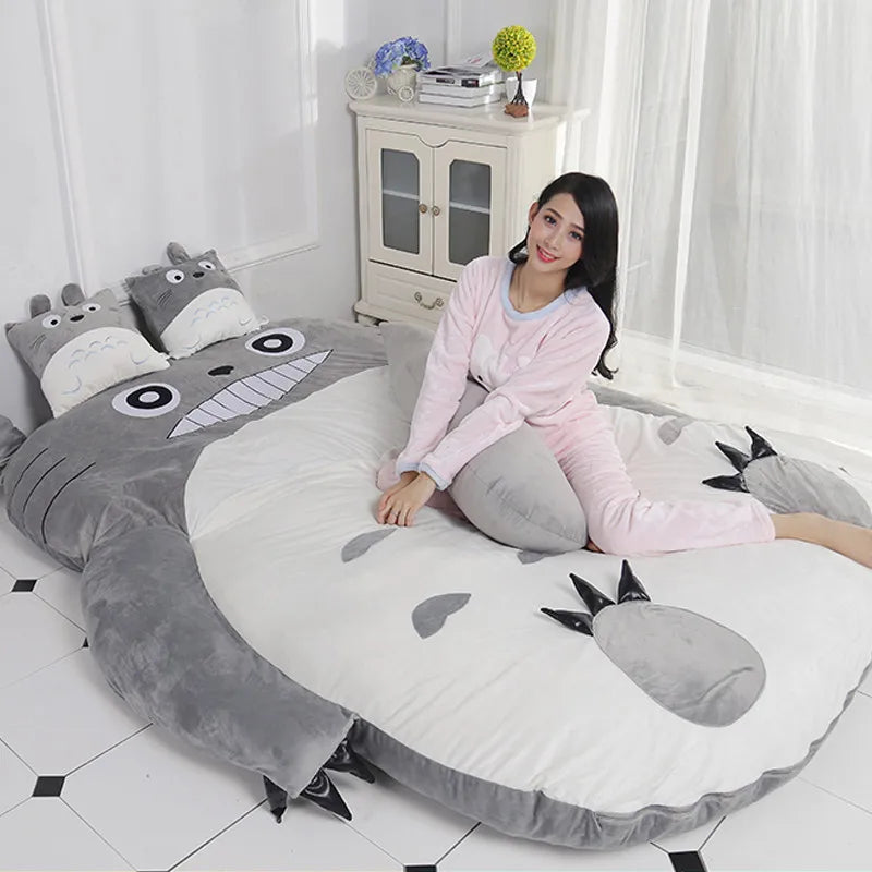 Cartoon Cute Lazy Sofa Bed Comfortable Use For Children Tatami Mattress Double Bunk Bed Divine Sleeping Mat Internet Famous Bed - Curl and Collar