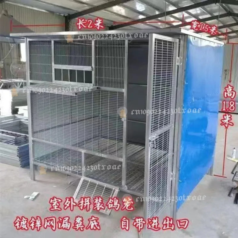 Customizable Breeding & Racing Pigeon Cages Universal Chicken Cage Assembled Pigeon Coops - Curl and Collar