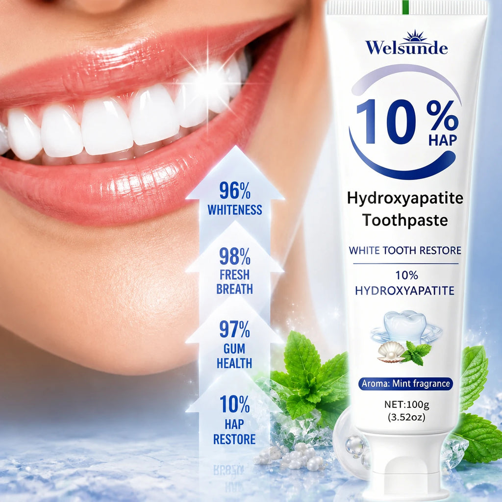 Powerful Whitening Toothpaste for Teeth & Deep Cleaning - Natural Mint Flavor, Breath Freshness, Micro-Polishing, Gentle on Sensitive Tooth & Gums, Oral Health, Specialized Dental Care, Suitable for Everyone, Perfect for Dail - Curl and Collar