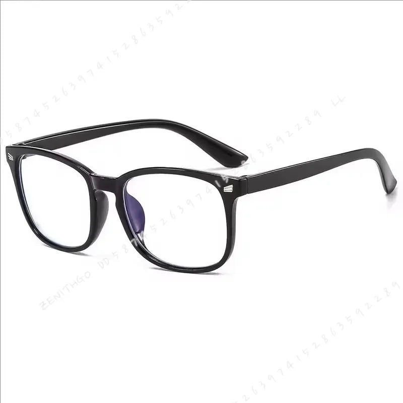 1 3 Pcs Minimalist Square Transparent Lens Glasses Blue Light Blocking Suitable For Daily And Casual Wear - Curl and Collar