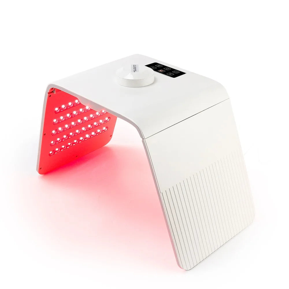 Foldable 7 Color LED Photon Facial Body Beauty Machine Skin Rejuvenation Light Nano Spray Equipment Home Skin Care SPA Instrument - Curl and Collar