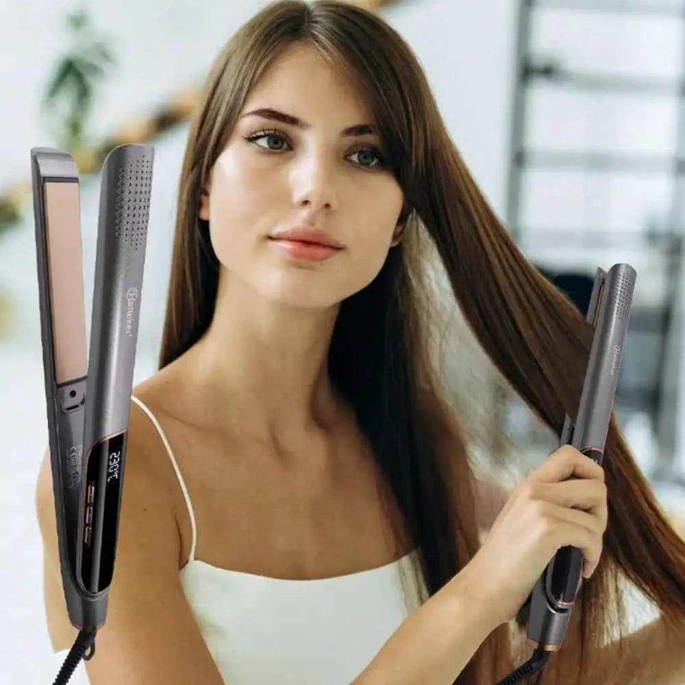 Hatteker Hair Straightener Curling Iron Hair Salon Hair Electric Splint Hair Puller Curling And Straightening Dual-Purpose Perm Cross-Border
