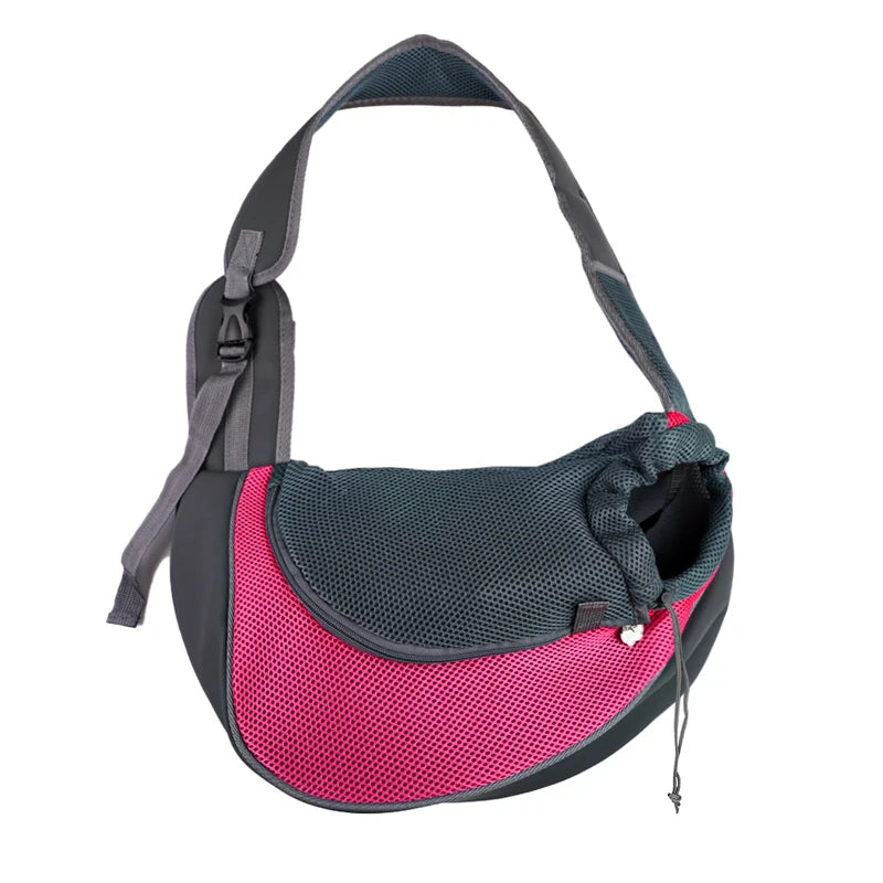 Pet Cat Dog Carrier Backpack Travel Tote Shoulder Bags Mesh Sling Carry Pack Pet Carrying Supplies Crossbody Shoulder Bag - Curl and Collar