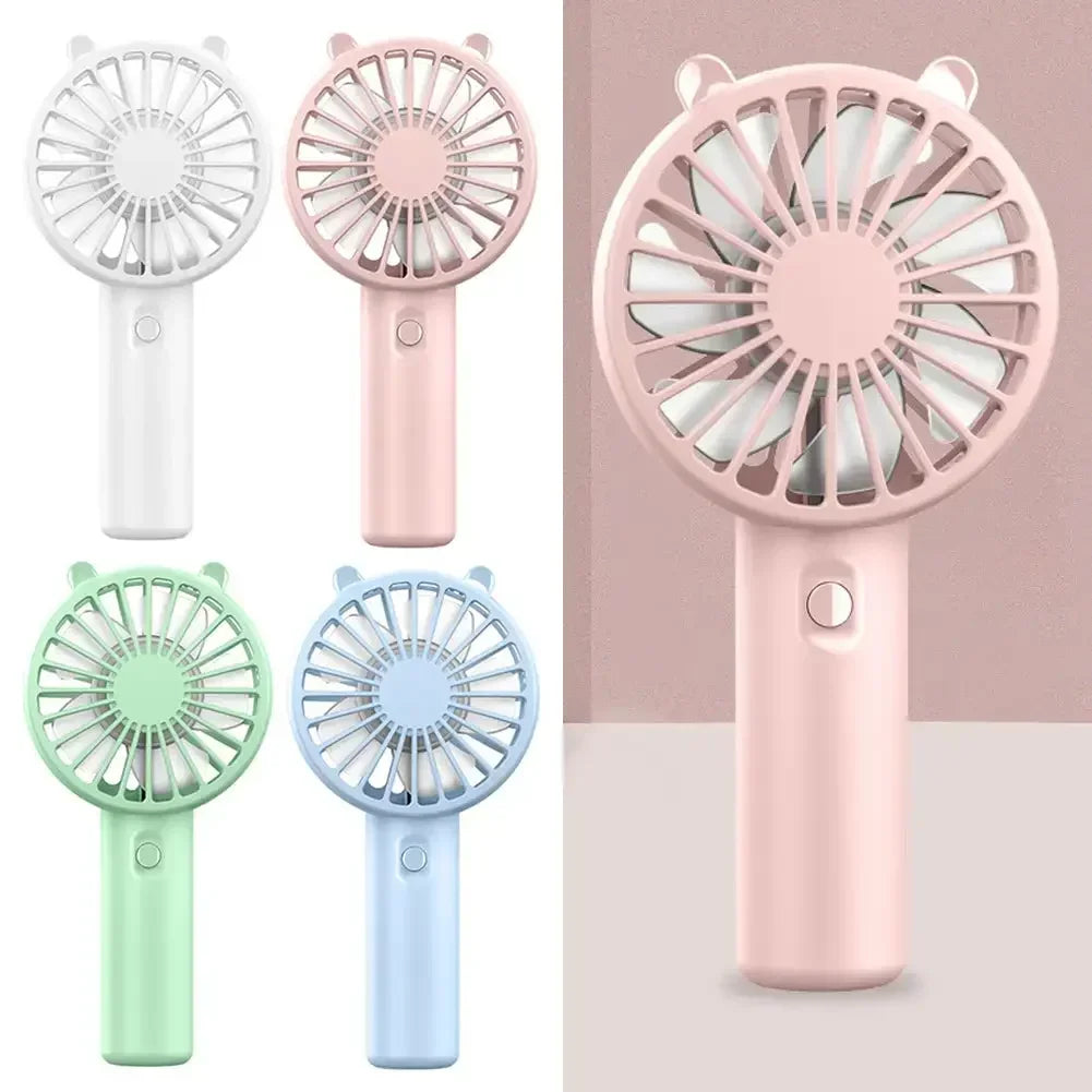 Portable Handheld Fan Small Cooling Fan USB Rechargeable Eyelash Eyelash Mute Cooler Handheld Fan Mini USB Rechargeable Desk - Curl and Collar