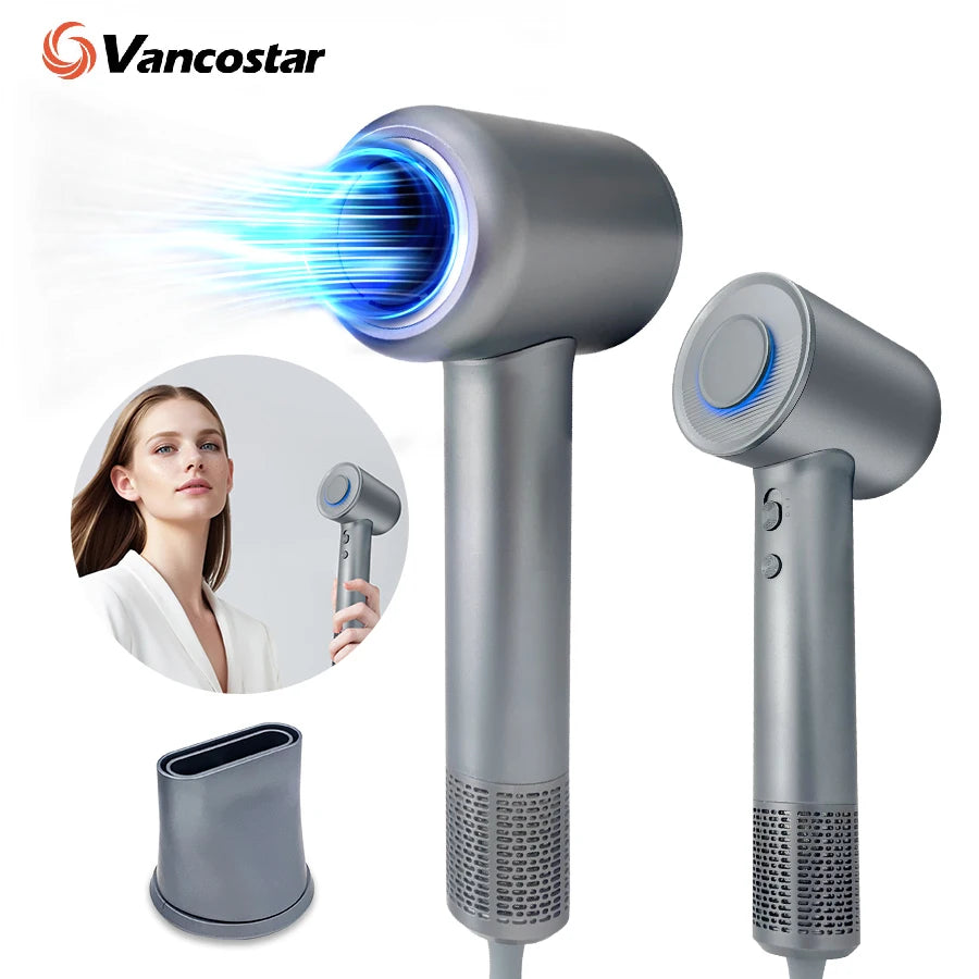 Professional Hair Dryer High-Speed 110V Personal Blower Hair Care Styling Negative Ion Tool Magnetic Nozzle Fast Hair Blow Dryer - Curl and Collar