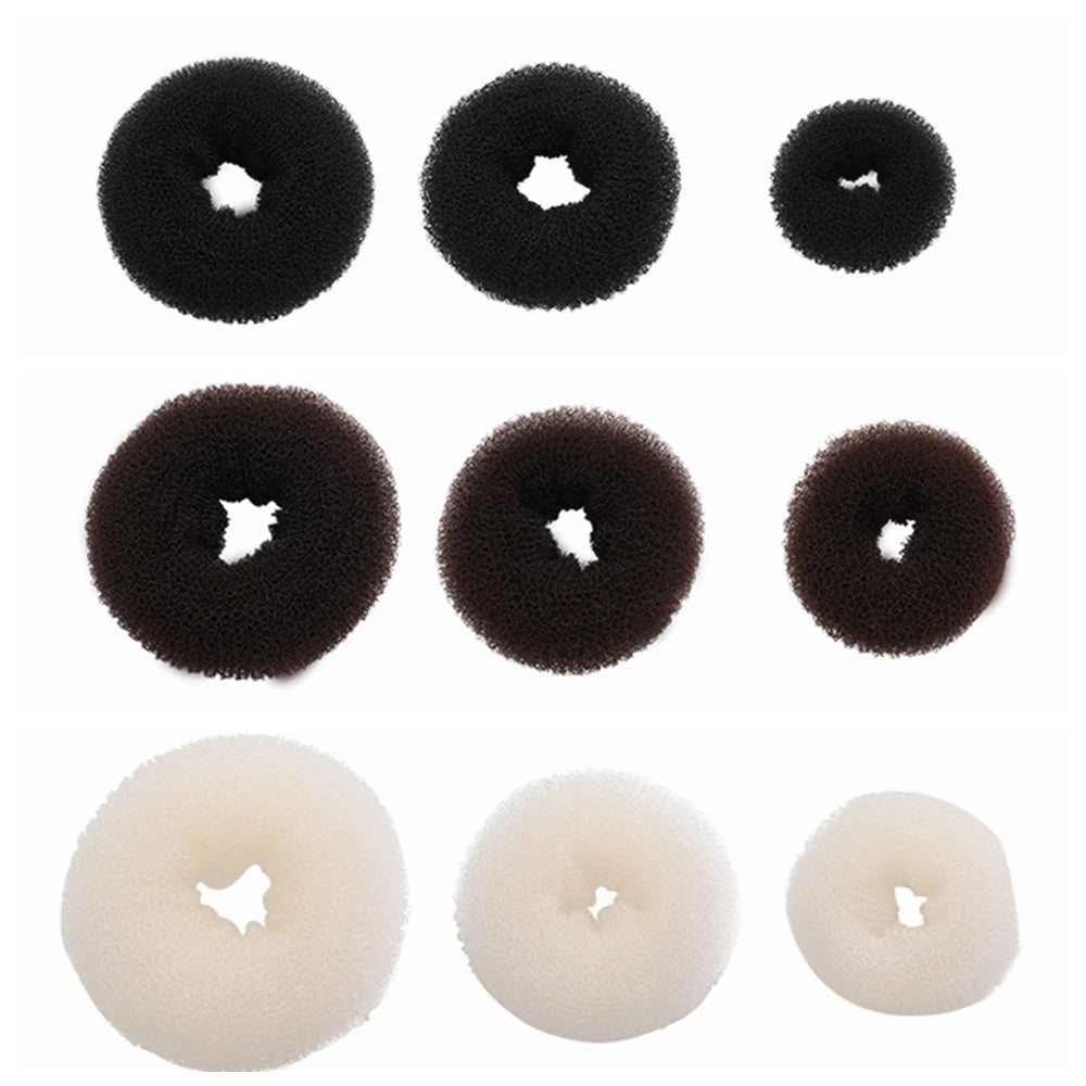 Plate Hair Donut Hair Bun Maker Roller DIY Magic Elastic Foam Sponge Hair Styling Tools Princess Hair Accessories Updo - Curl and Collar